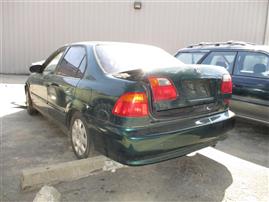 2000 HONDA CIVIC DX, 1.6L AUTO 4DR, COLOR GREEN, STK A15226